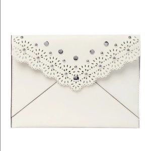 Rebecca Minkoff Leo Clutch in Bianco